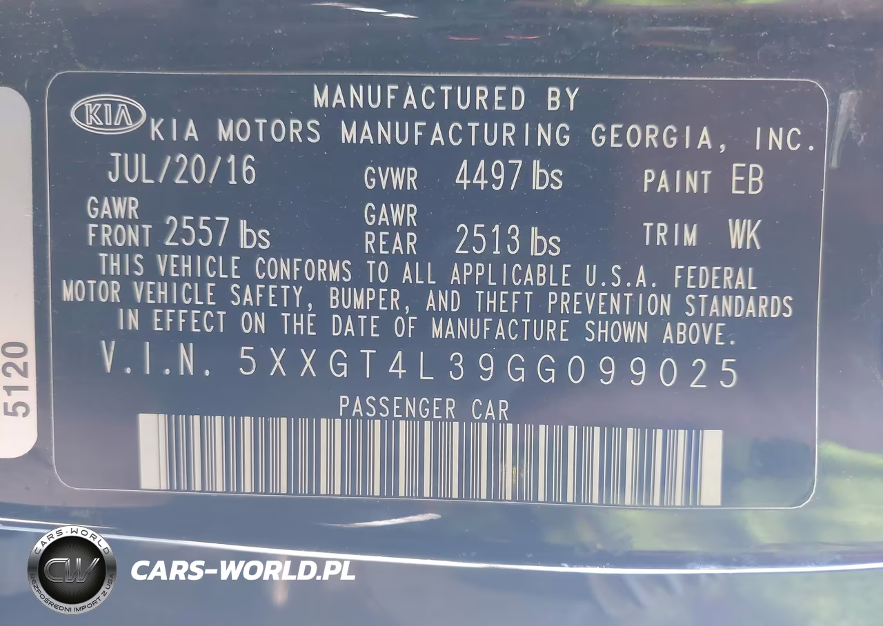 2016 Kia Optima Lx VIN:5XXGT4L39GG099025 - 9