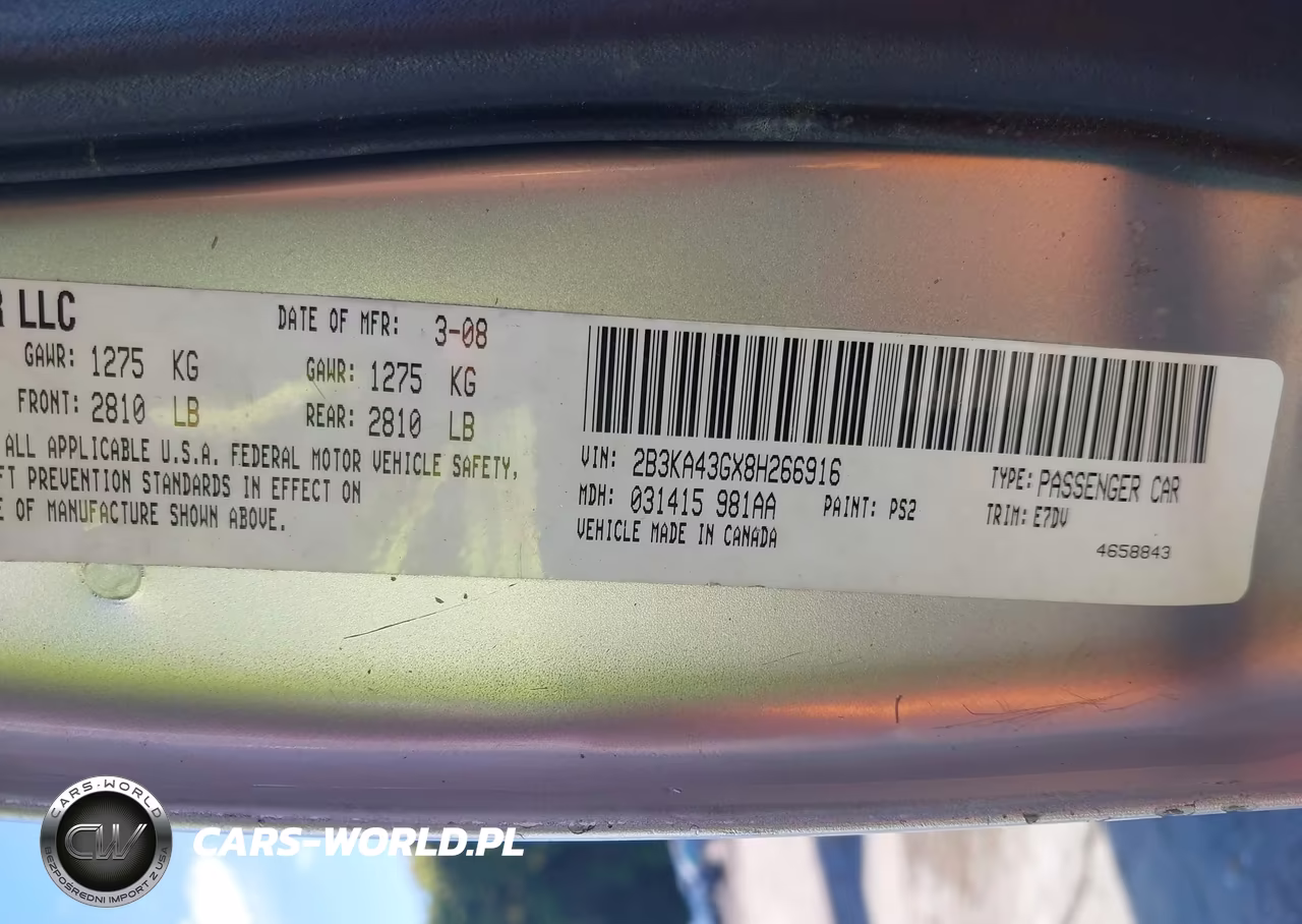2008 Dodge Charger VIN:2B3KA43GX8H266916 - 9