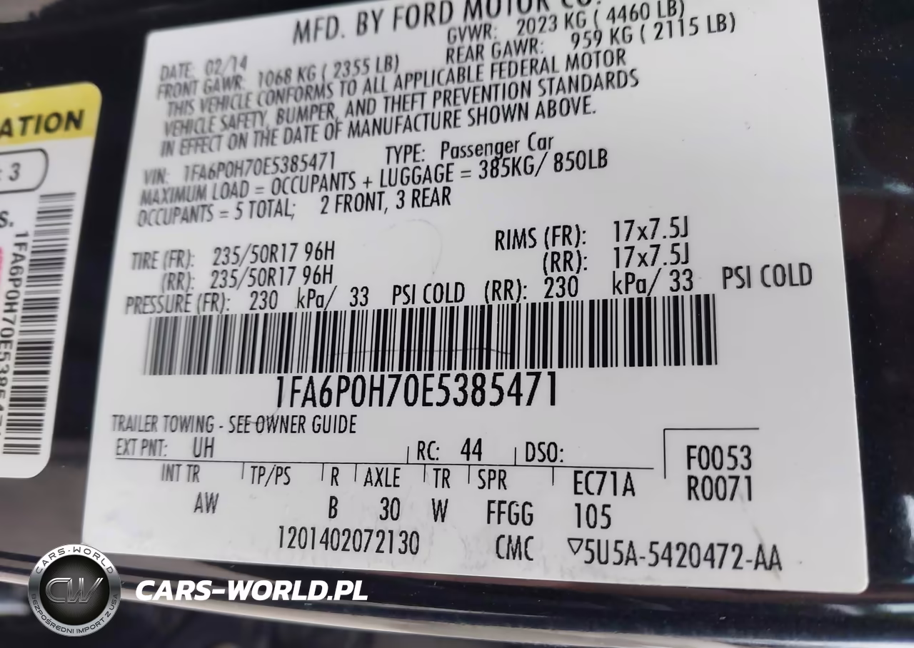 2014 Ford Fusion Se VIN:1FA6P0H70E5385471 - 9