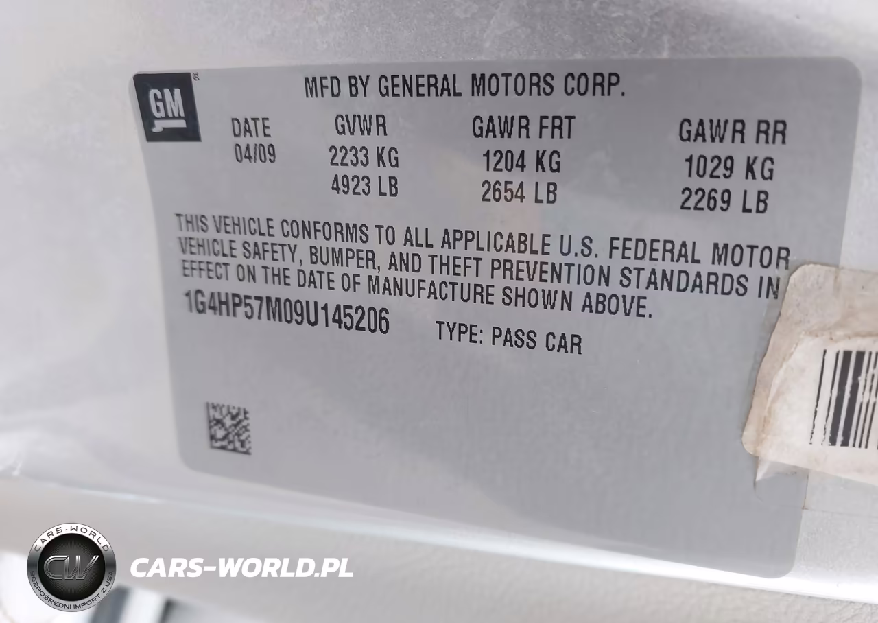 2009 Buick Lucerne Cx VIN:1G4HP57M09U145206 - 9