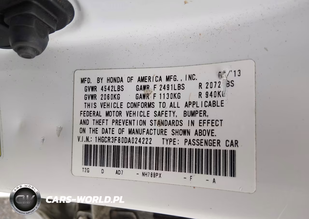 2013 Honda Accord Sdn Ex-L-Ex-L V-6 VIN:1HGCR3F80DA024222 - 9