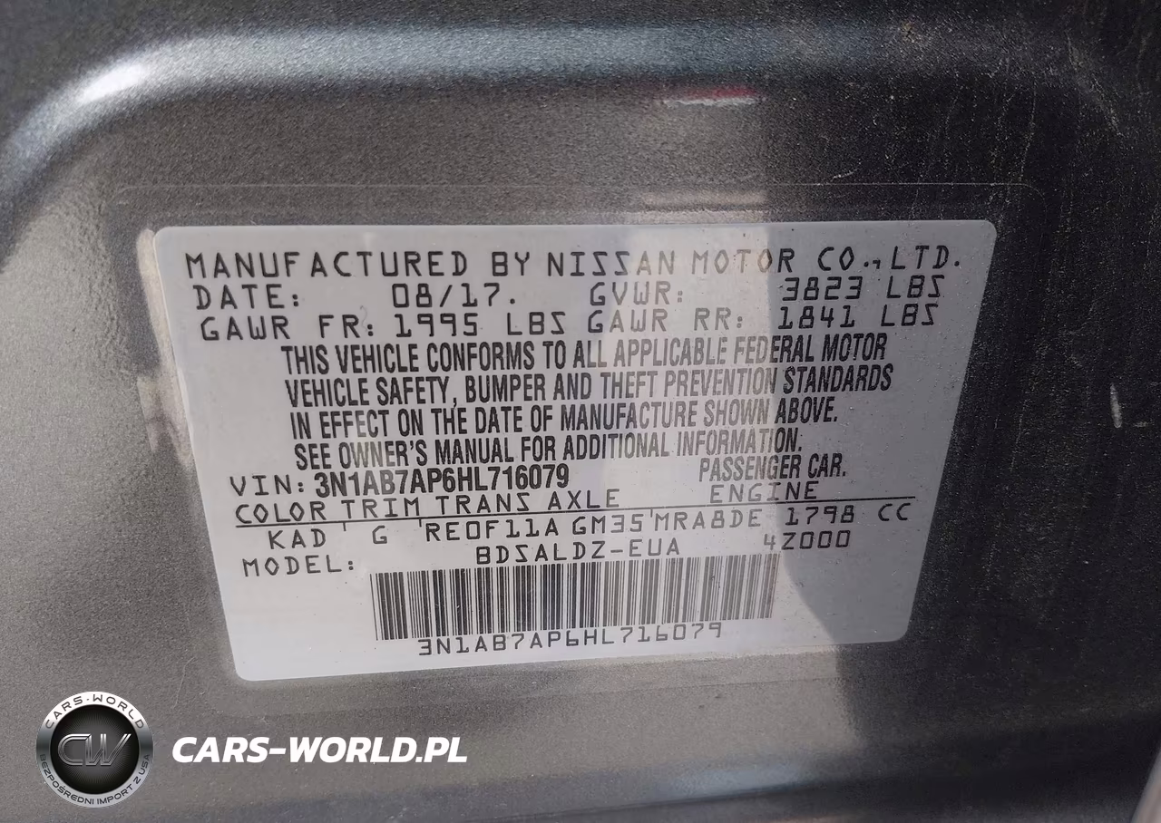 2017 Nissan Sentra Sv VIN:3N1AB7AP6HL716079 - 9