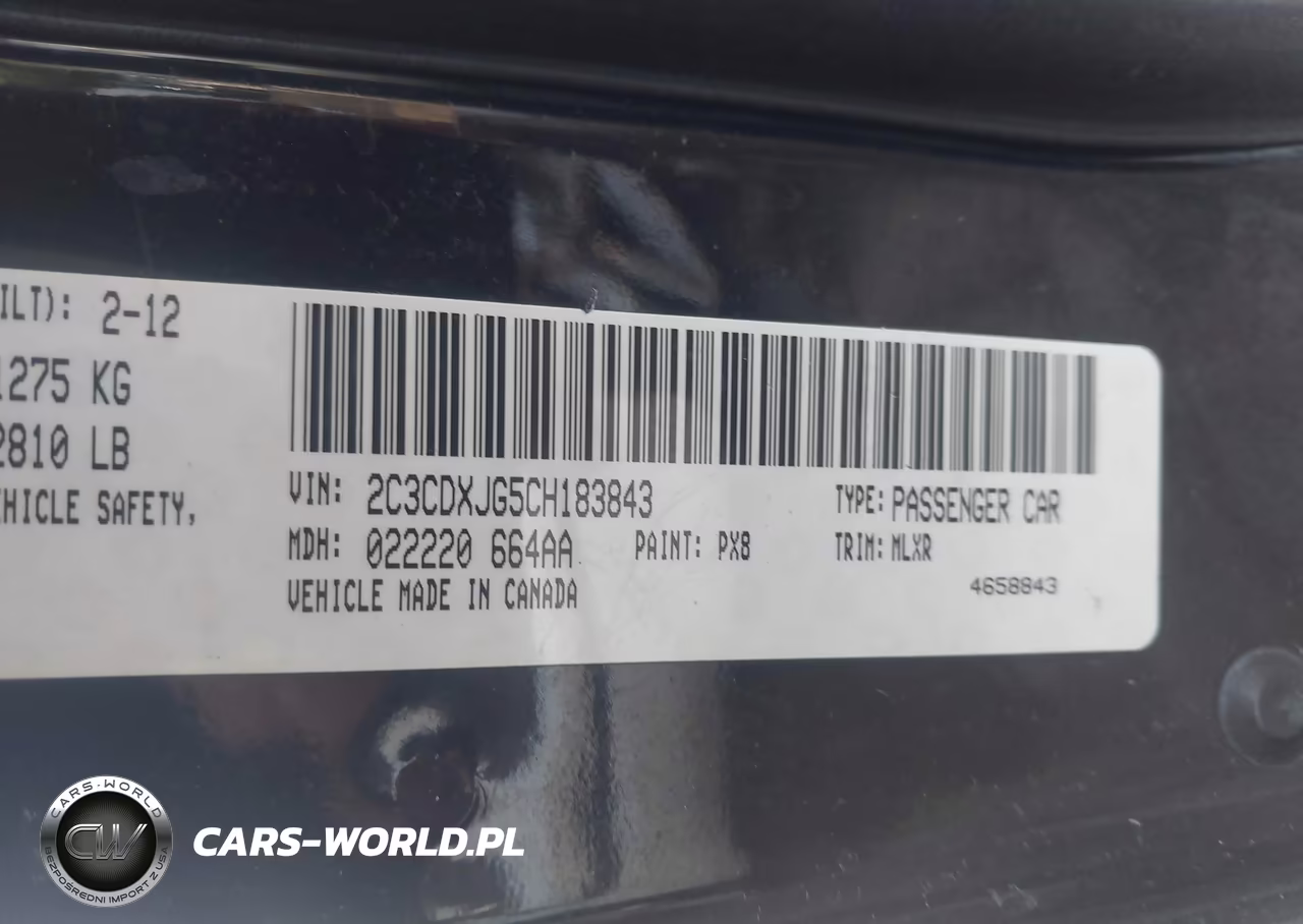 2012 Dodge Charger Sxt VIN:2C3CDXJG5CH183843 - 9