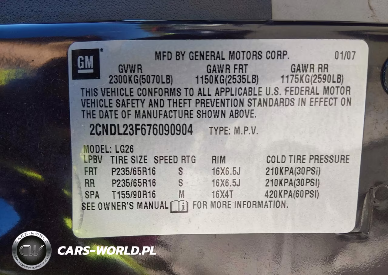 2007 Chevrolet Equinox Ls VIN:2CNDL23F676090904 - 9