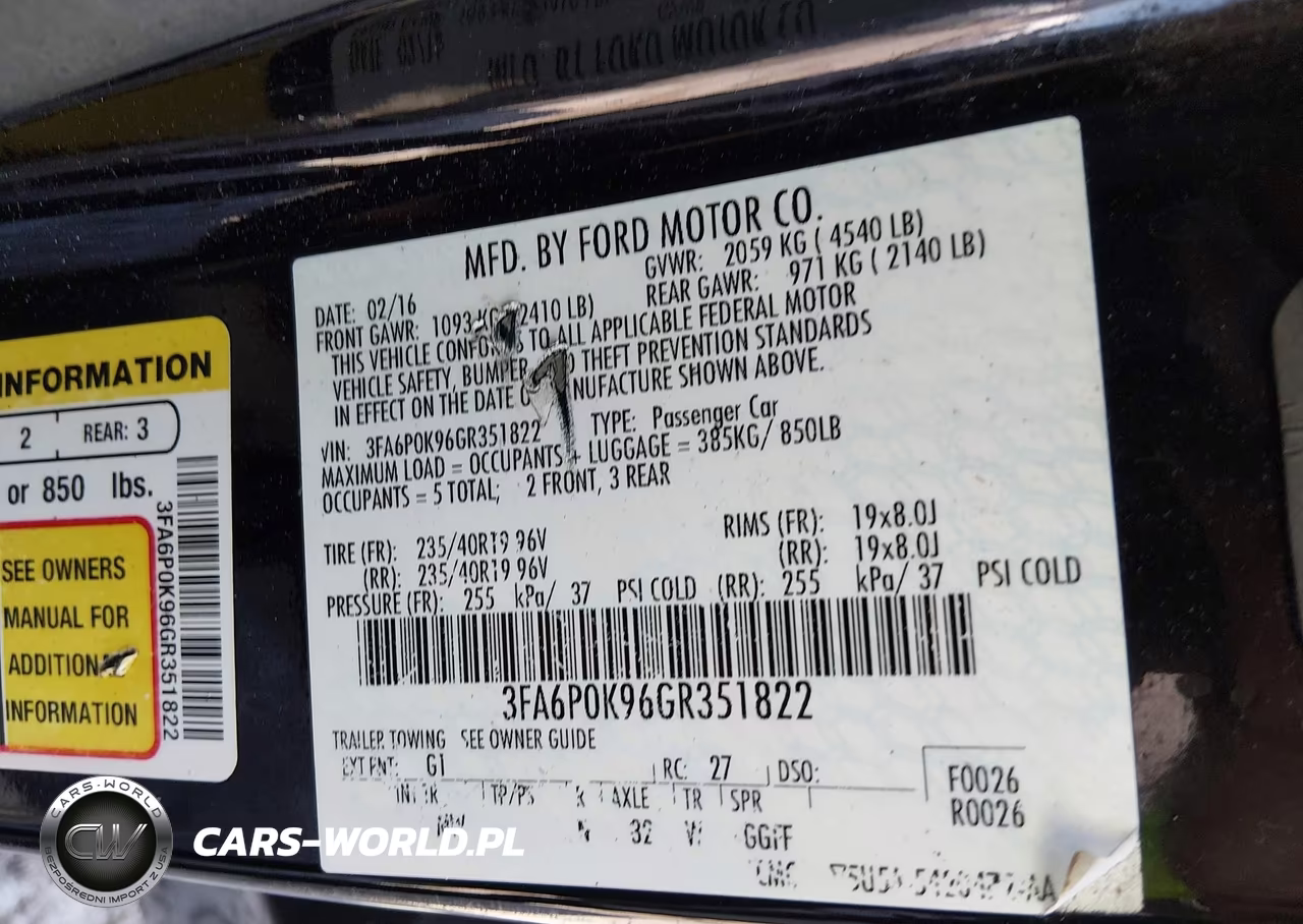 2016 Ford Fusion Titanium VIN:3FA6P0K96GR351822 - 9