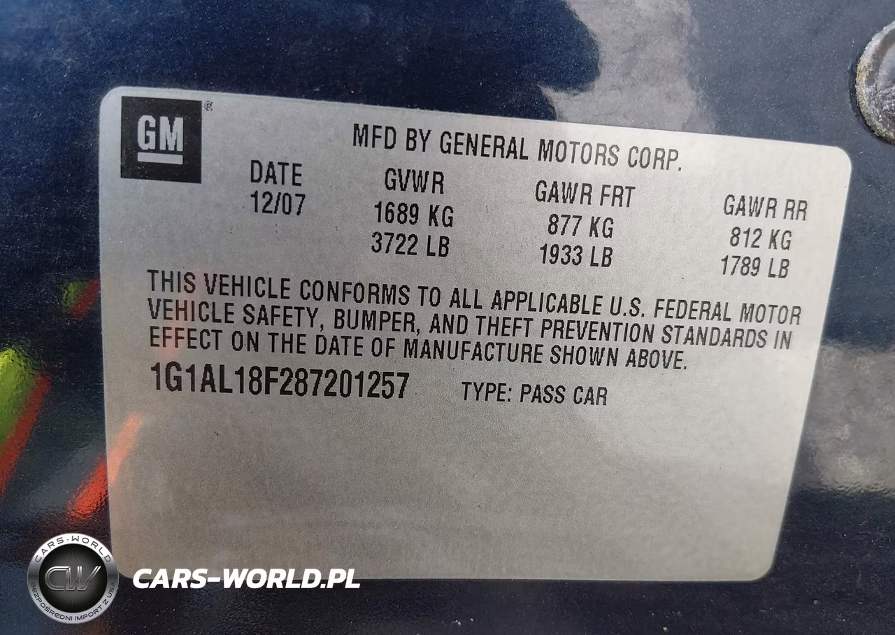 2008 Chevrolet Cobalt Lt VIN:1G1AL18F287201257 - 9