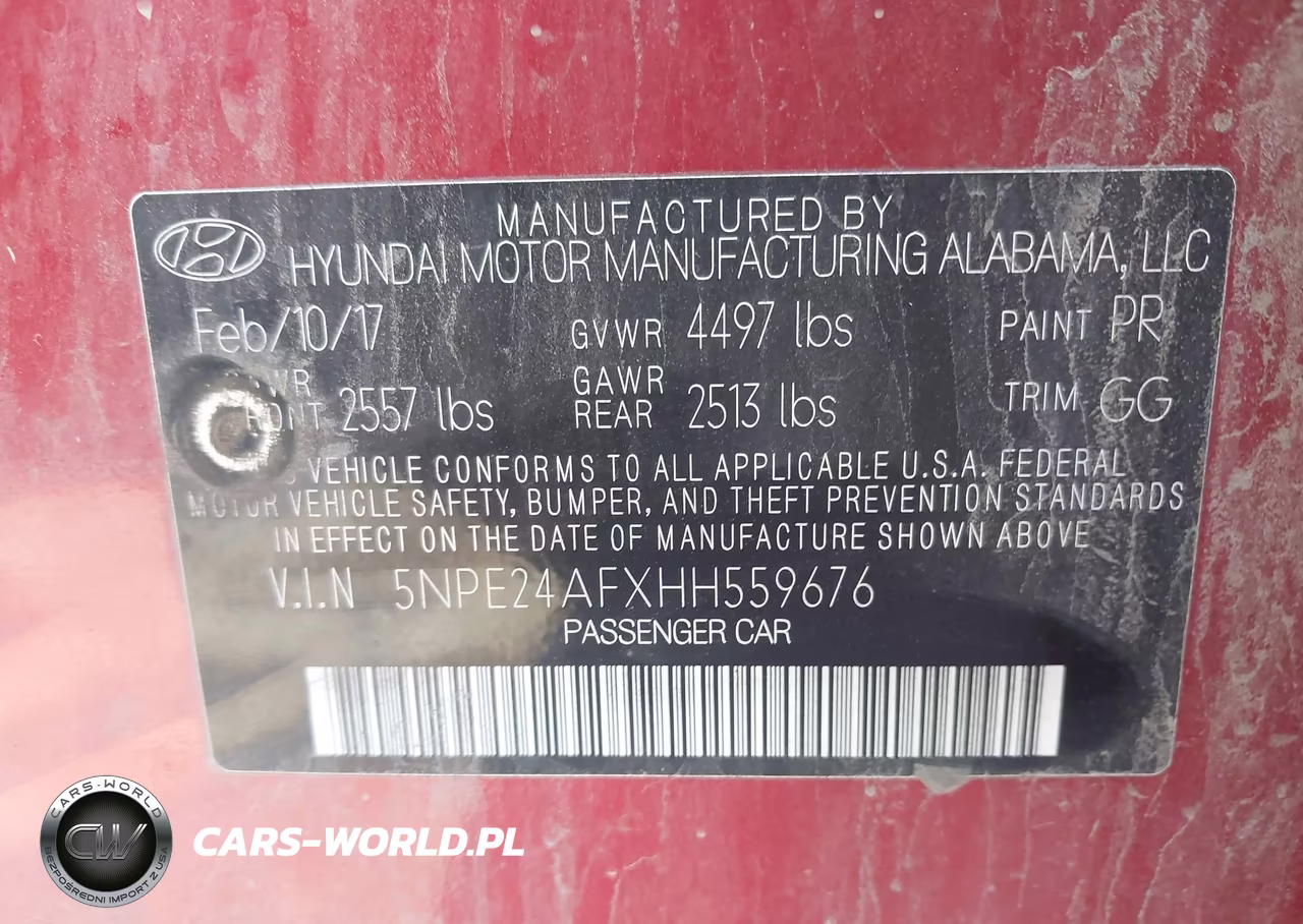 2017 Hyundai Sonata VIN:5NPE24AFXHH559676 - 9
