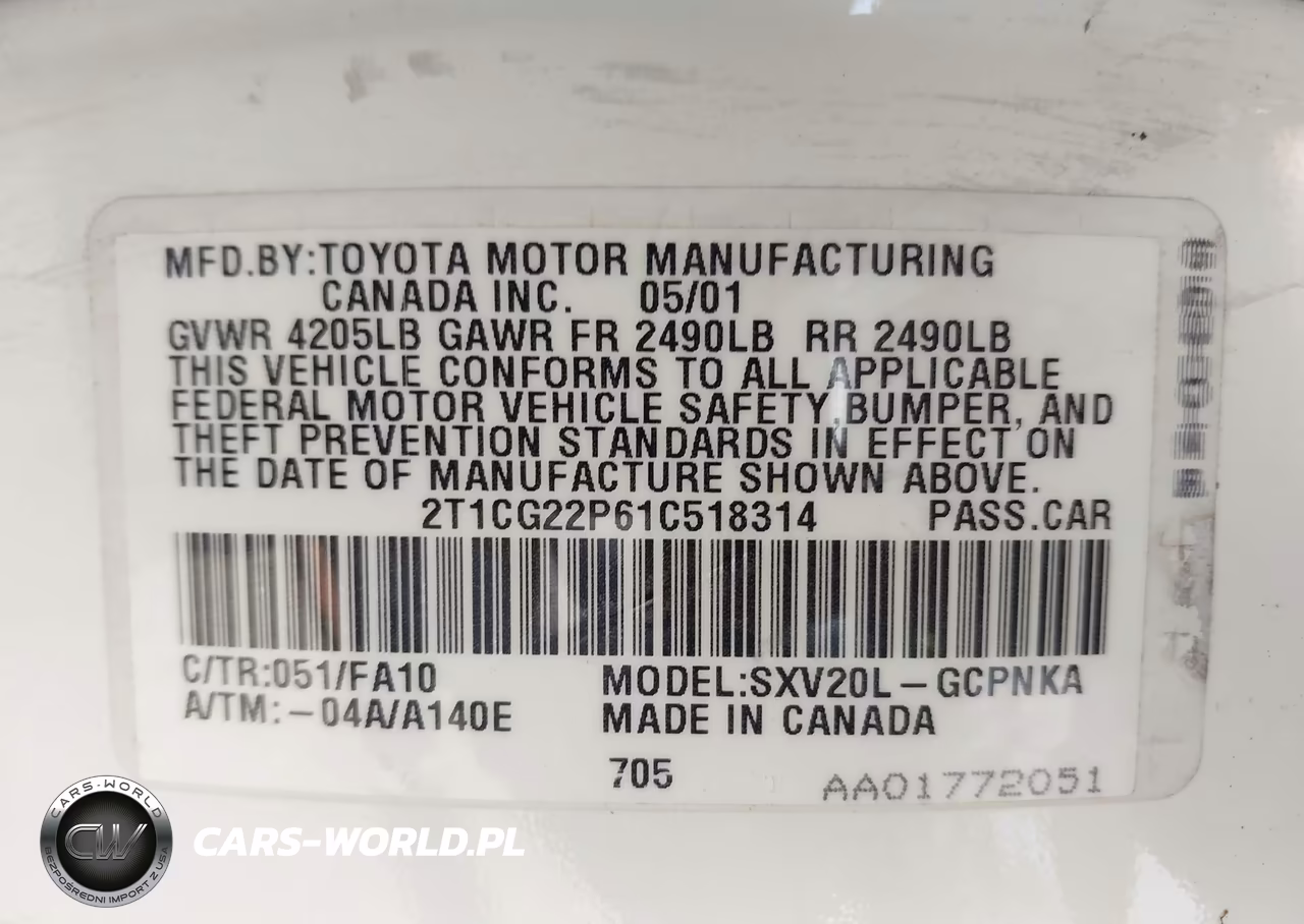 2001 Toyota Camry Solara Se VIN:2T1CG22P61C518314 - 9