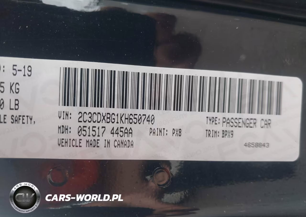 2019 Dodge Charger Sxt Rwd VIN:2C3CDXBG1KH650740 - 9