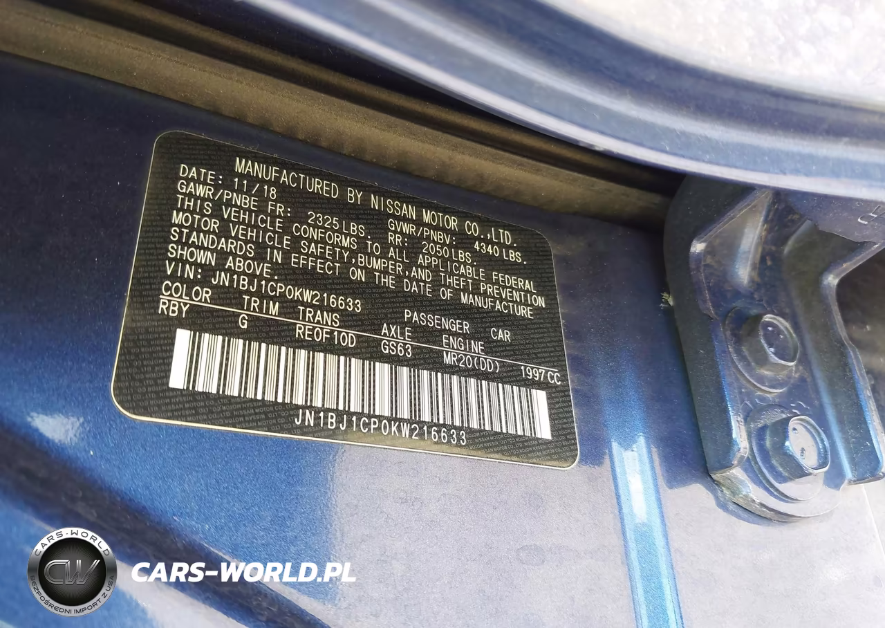 2019 Nissan Rogue Sport S VIN:JN1BJ1CP0KW216633 - 9