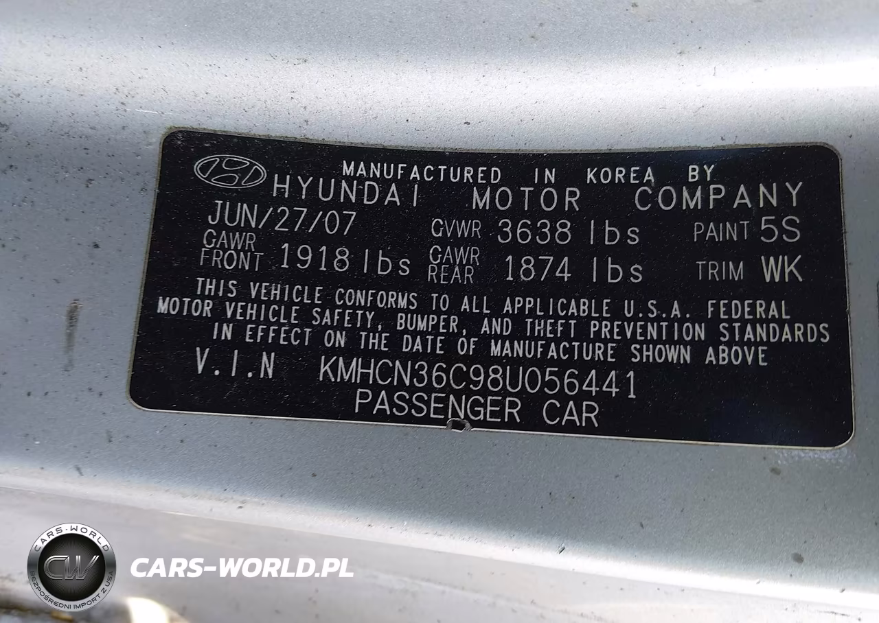 2008 Hyundai Accent Se VIN:KMHCN36C98U056441 - 9
