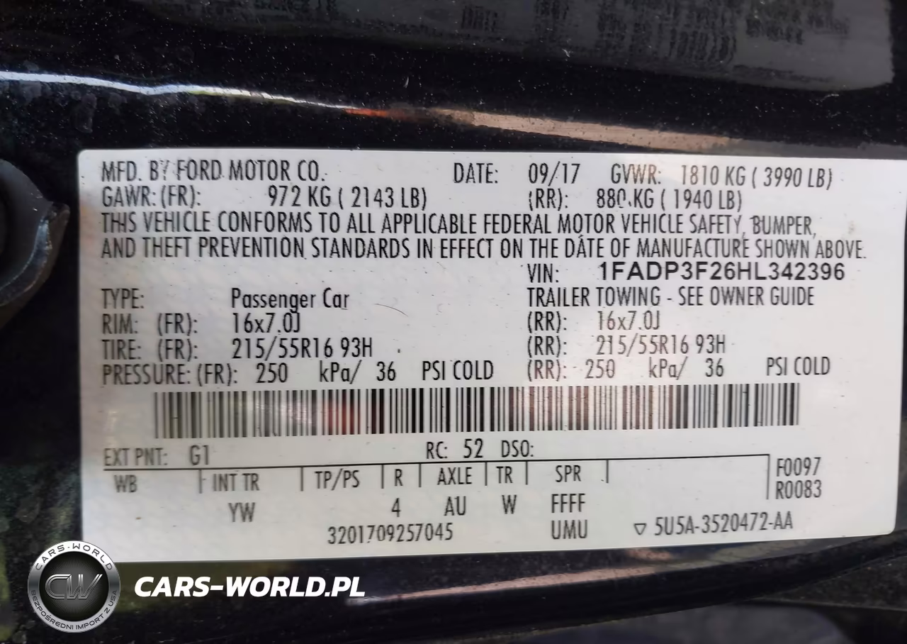 2017 Ford Focus Se VIN:1FADP3F26HL342396 - 9