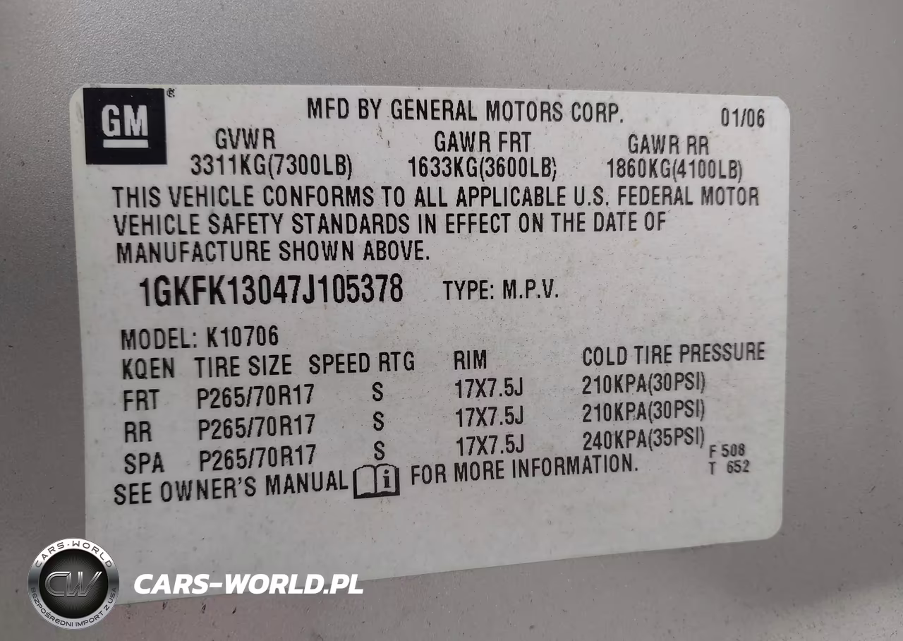 2007 GMC Yukon Slt VIN:1GKFK13047J105378 - 9