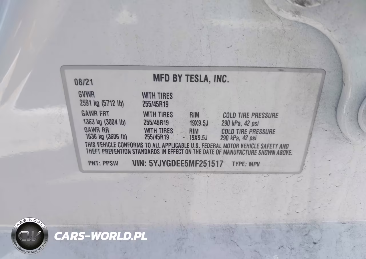 2021 Tesla Model Y Long Range Dual Motor All-Wheel Drive VIN:5YJYGDEE5MF251517 - 9