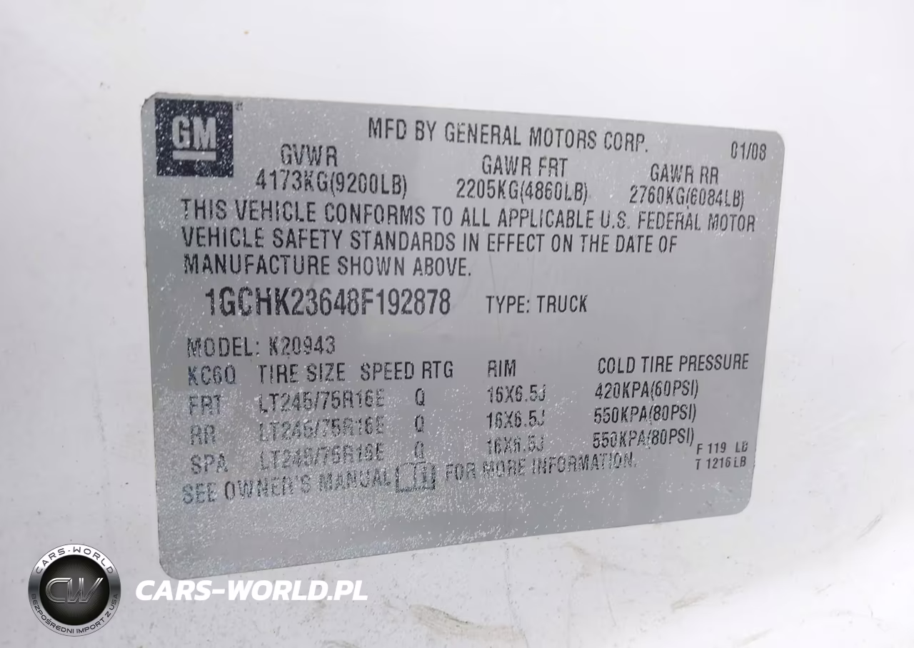 2008 Chevrolet Silverado 2500Hd Lt1 VIN:1GCHK23648F192878 - 9