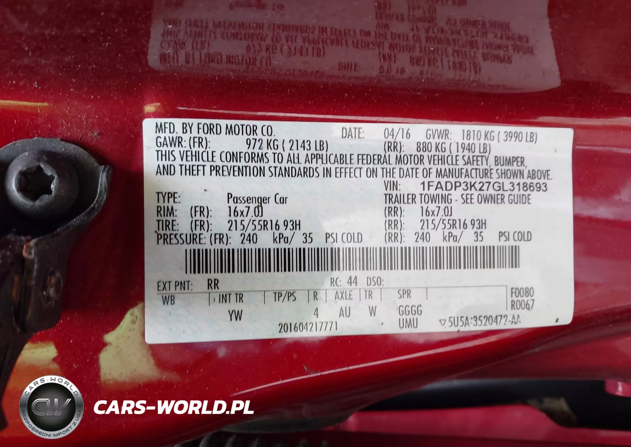2016 Ford Focus Se VIN:1FADP3K27GL318693 - 9