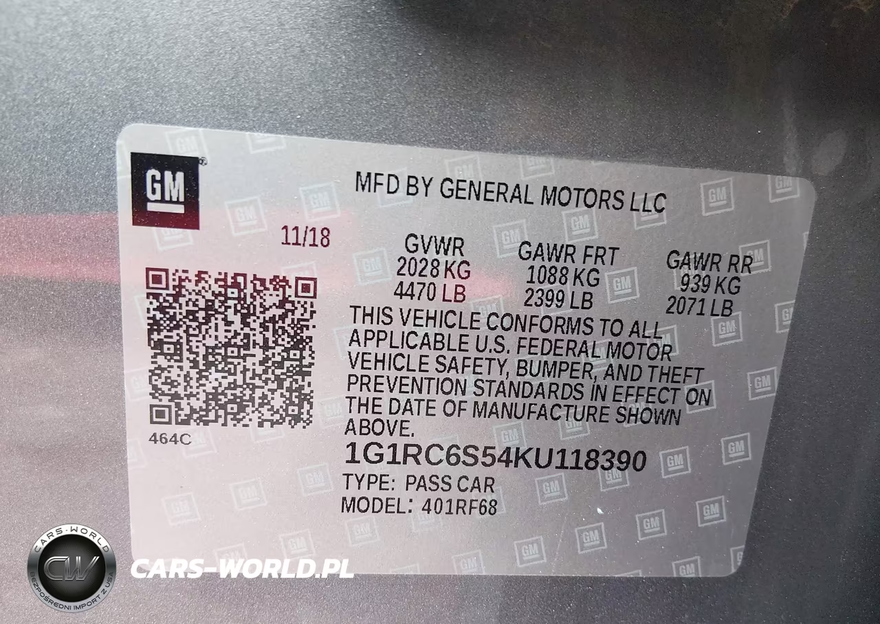 2019 Chevrolet Volt Lt VIN:1G1RC6S54KU118390 - 9