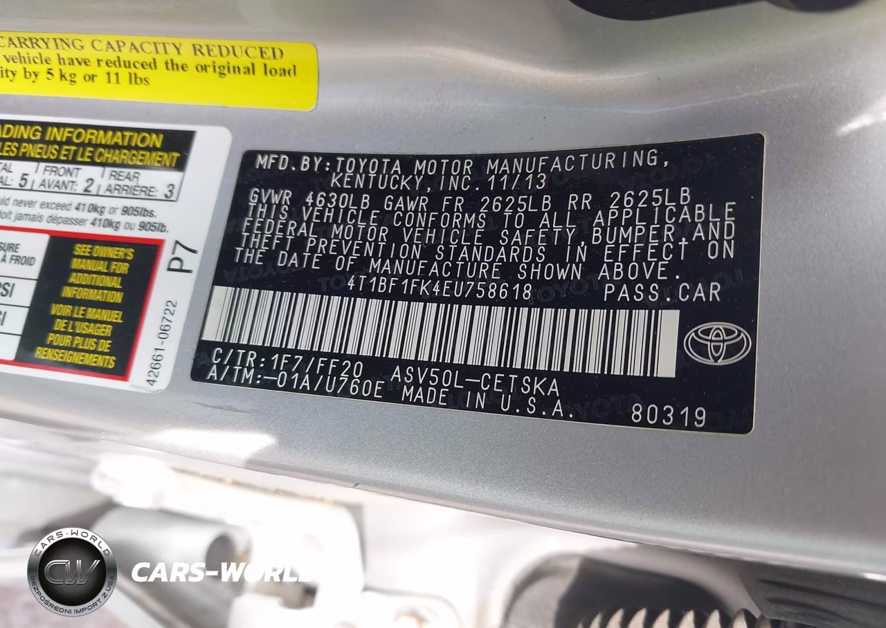 2014 Toyota Camry Se VIN:4T1BF1FK4EU758618 - 9