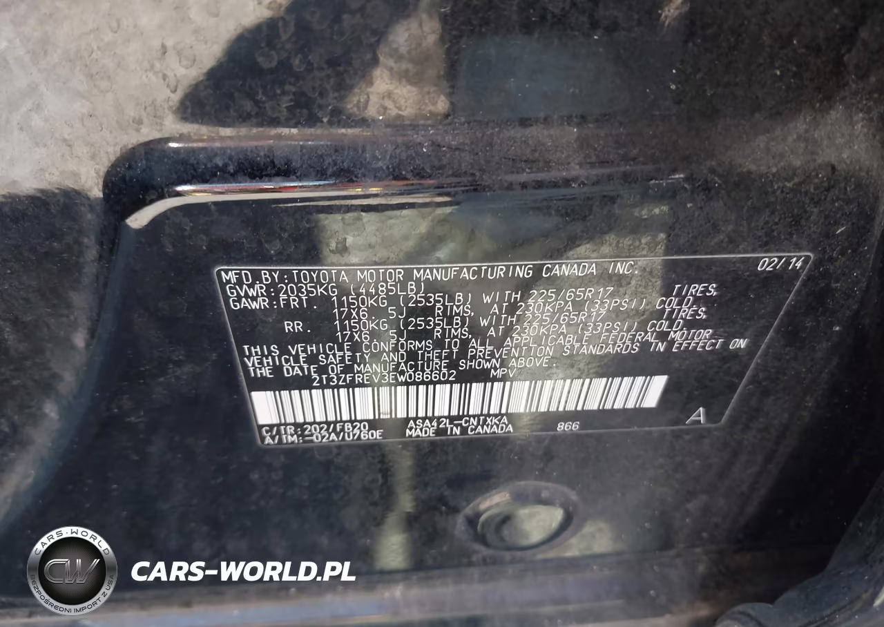 2014 Toyota Rav4 Le VIN:2T3ZFREV3EW086602 - 9