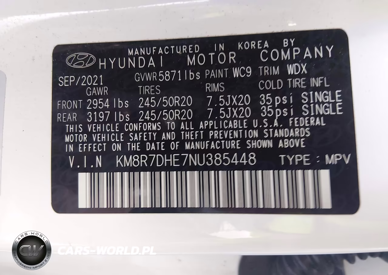2022 Hyundai Palisade Calligraphy VIN:KM8R7DHE7NU385448 - 9