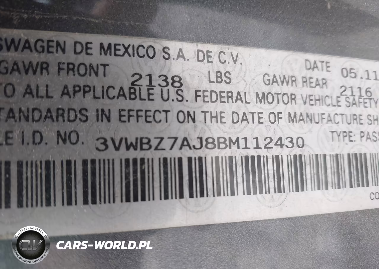 2011 Volkswagen Jetta 2.5L Se VIN:3VWBZ7AJ8BM112430 - 9