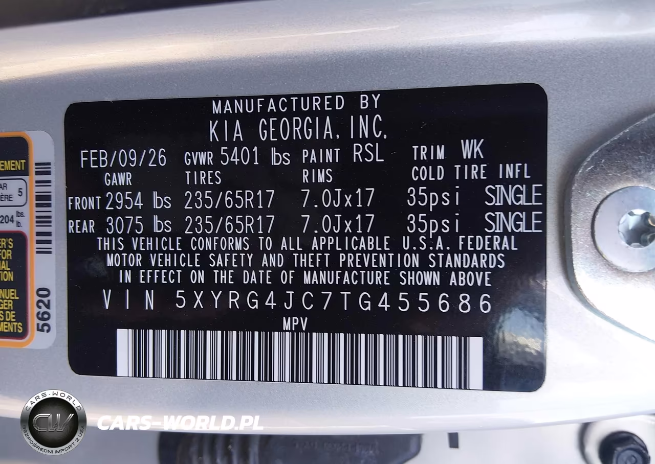 2026 Kia Sorento Lx VIN:5XYRG4JC7TG455686 - 9