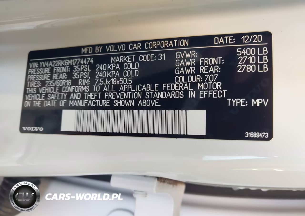 2021 Volvo Xc60 T6 Momentum VIN:YV4A22RK6M1774474 - 9