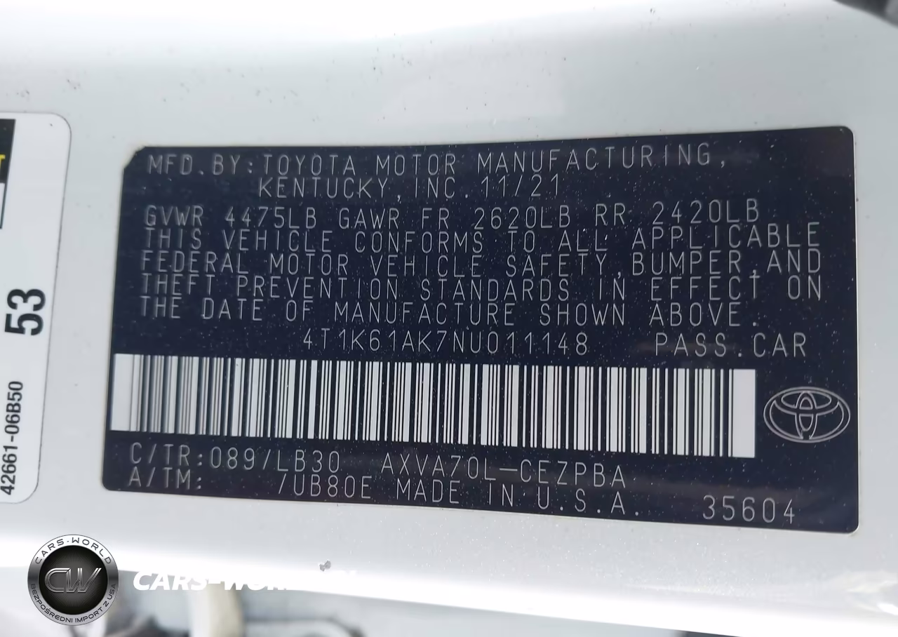 2022 Toyota Camry Xse VIN:4T1K61AK7NU011148 - 9