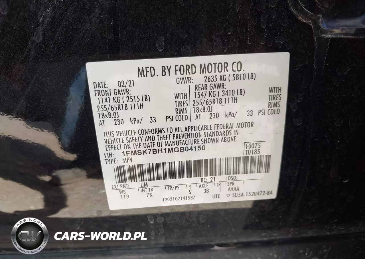 2021 Ford Explorer VIN:1FMSK7BH1MGB04150 - 9