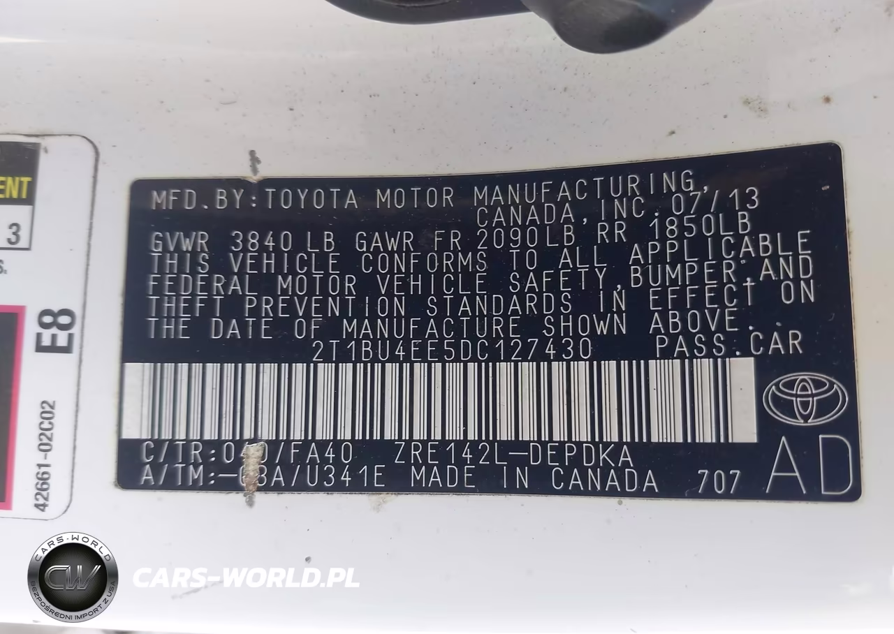 2013 Toyota Corolla L VIN:2T1BU4EE5DC127430 - 9