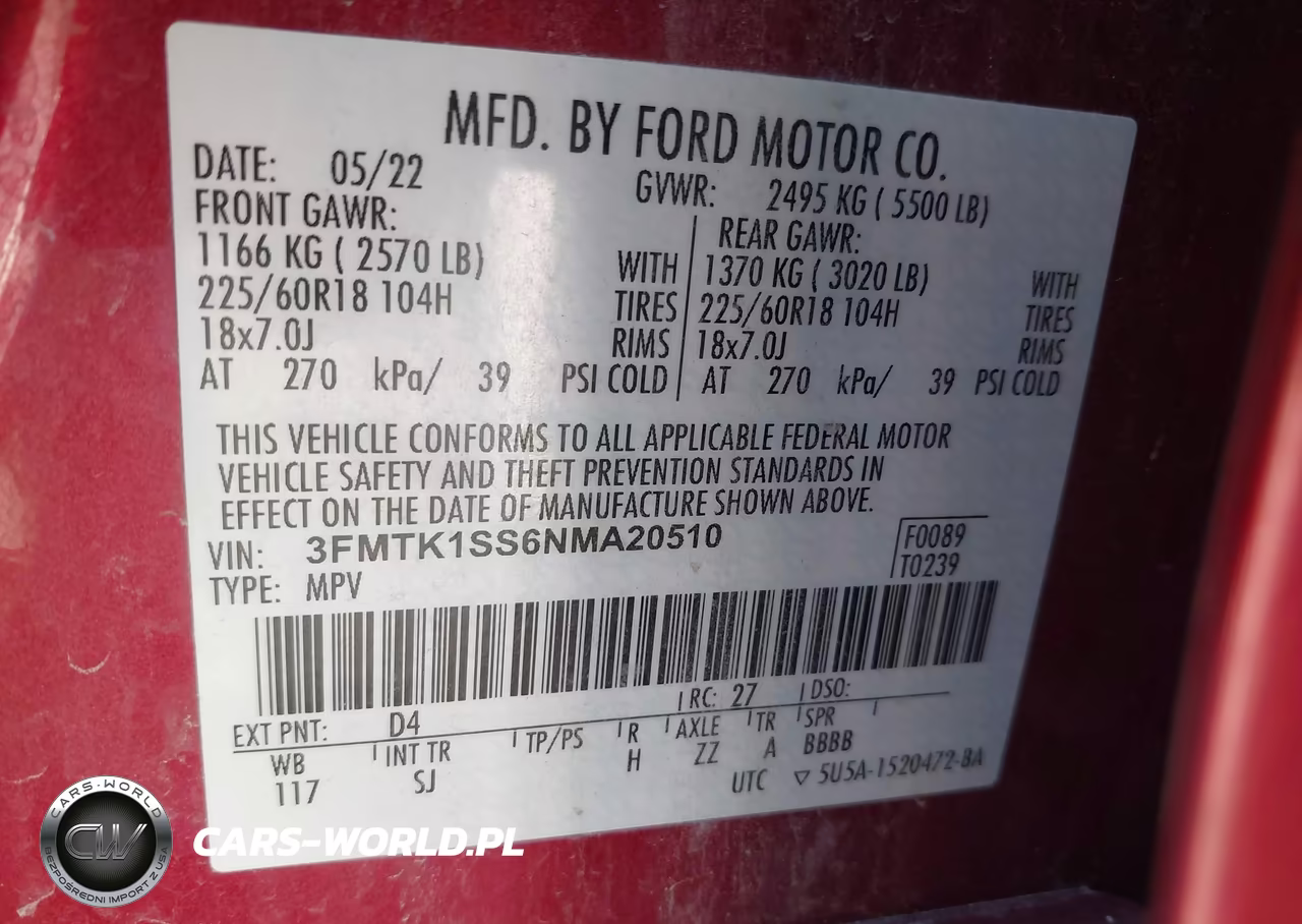 2022 Ford Mustang Mach-E Select VIN:3FMTK1SS6NMA20510 - 9