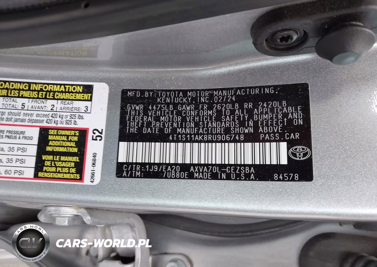 2024 Toyota Camry Se VIN:4T1S11AK8RU906748 - 9