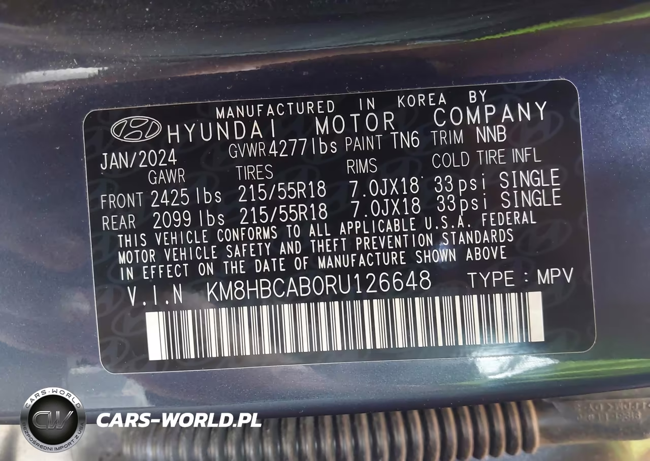 2024 Hyundai Kona Sel VIN:KM8HBCAB0RU126648 - 9