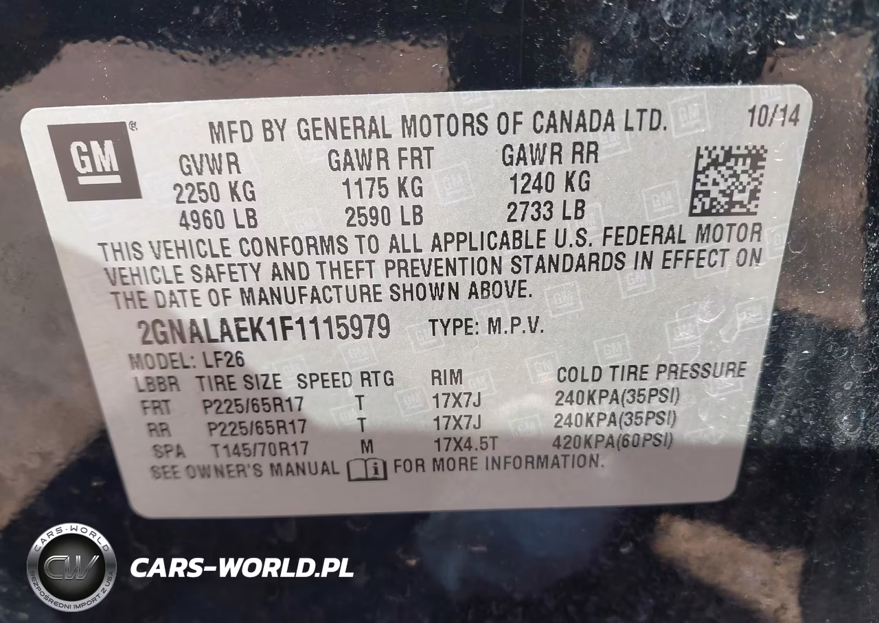 2015 Chevrolet Equinox Ls VIN:2GNALAEK1F1115979 - 9
