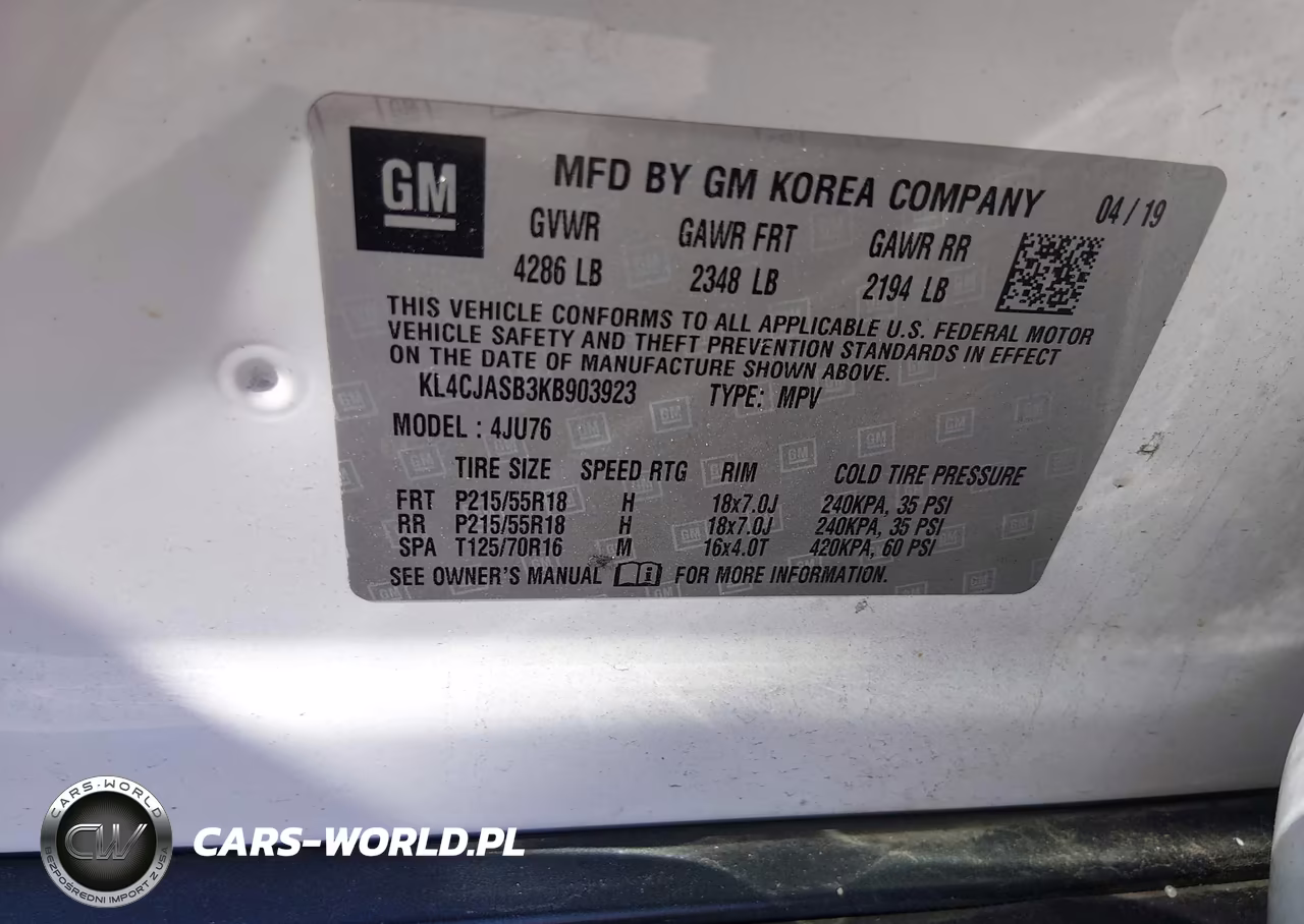 2019 Buick Encore Fwd Preferred VIN:KL4CJASB3KB903923 - 9