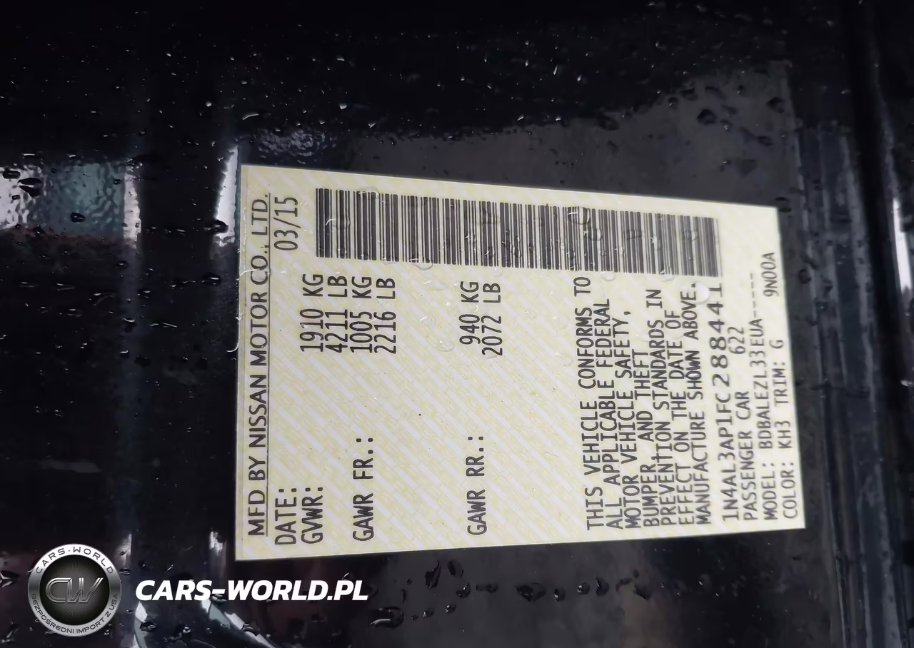 2015 Nissan Altima 2.5 S VIN:1N4AL3AP1FC288441 - 9
