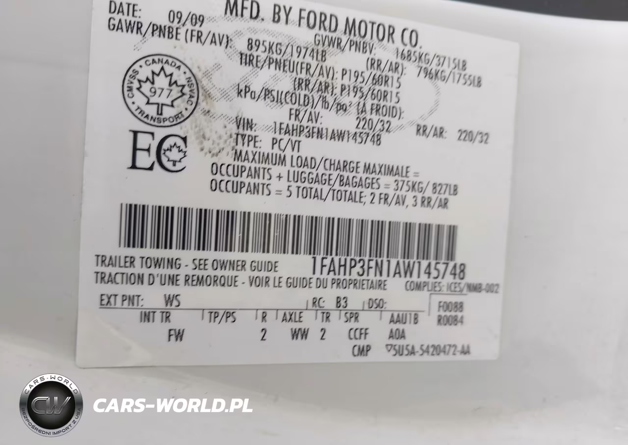 2010 Ford Focus Se VIN:1FAHP3FN1AW145748 - 9