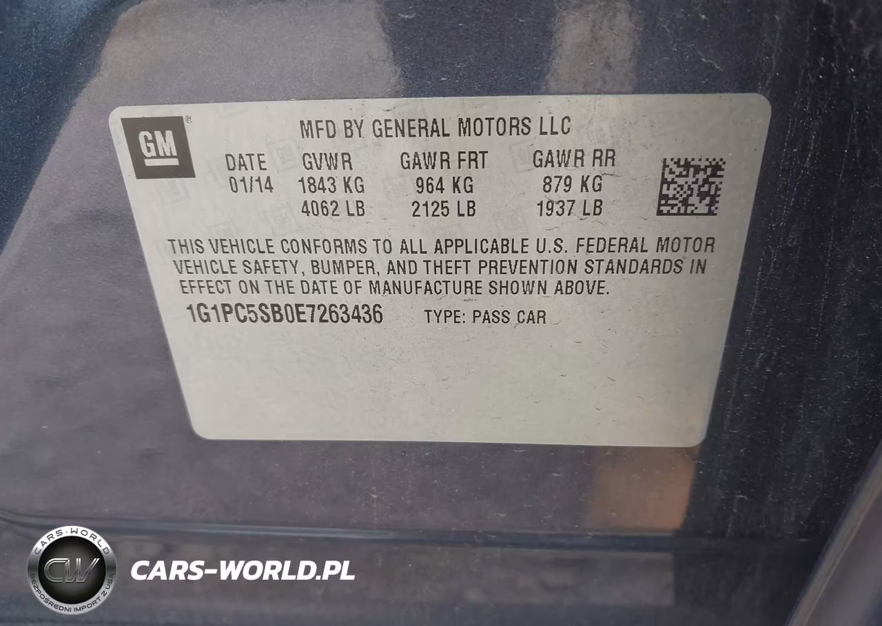 2014 Chevrolet Cruze 1Lt Auto VIN:1G1PC5SB0E7263436 - 9
