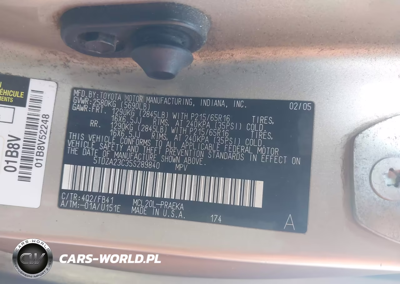 2005 Toyota Sienna Le VIN:5TDZA23C35S289840 - 9