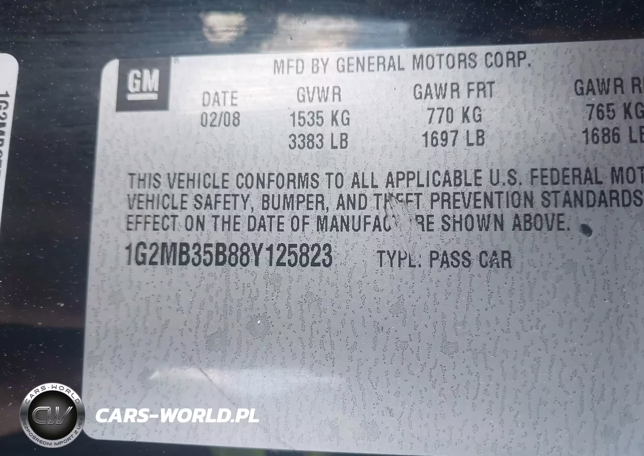 2008 Pontiac Solstice VIN:1G2MB35B88Y125823 - 9