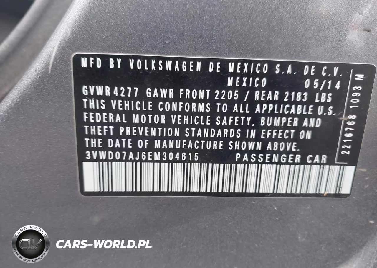 2014 Volkswagen Jetta 1.8T Se VIN:3VWD07AJ6EM304615 - 9