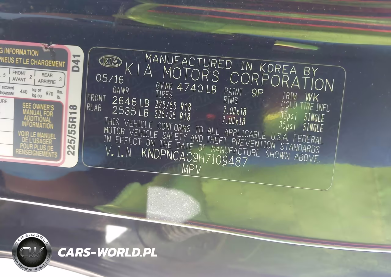 2017 Kia Sportage Ex VIN:KNDPNCAC9H7109487 - 9