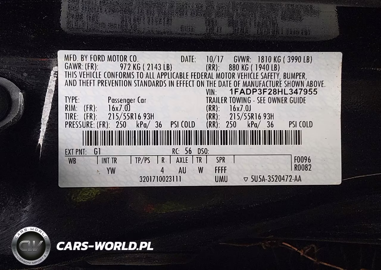 2017 Ford Focus Se VIN:1FADP3F28HL347955 - 9
