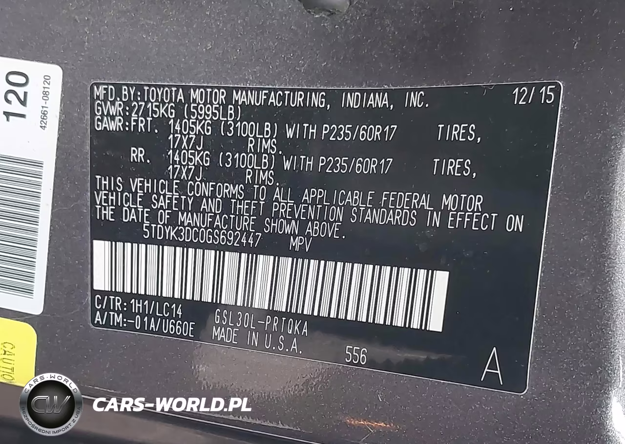 2016 Toyota Sienna Xle 8 Passenger VIN:5TDYK3DC0GS692447 - 9