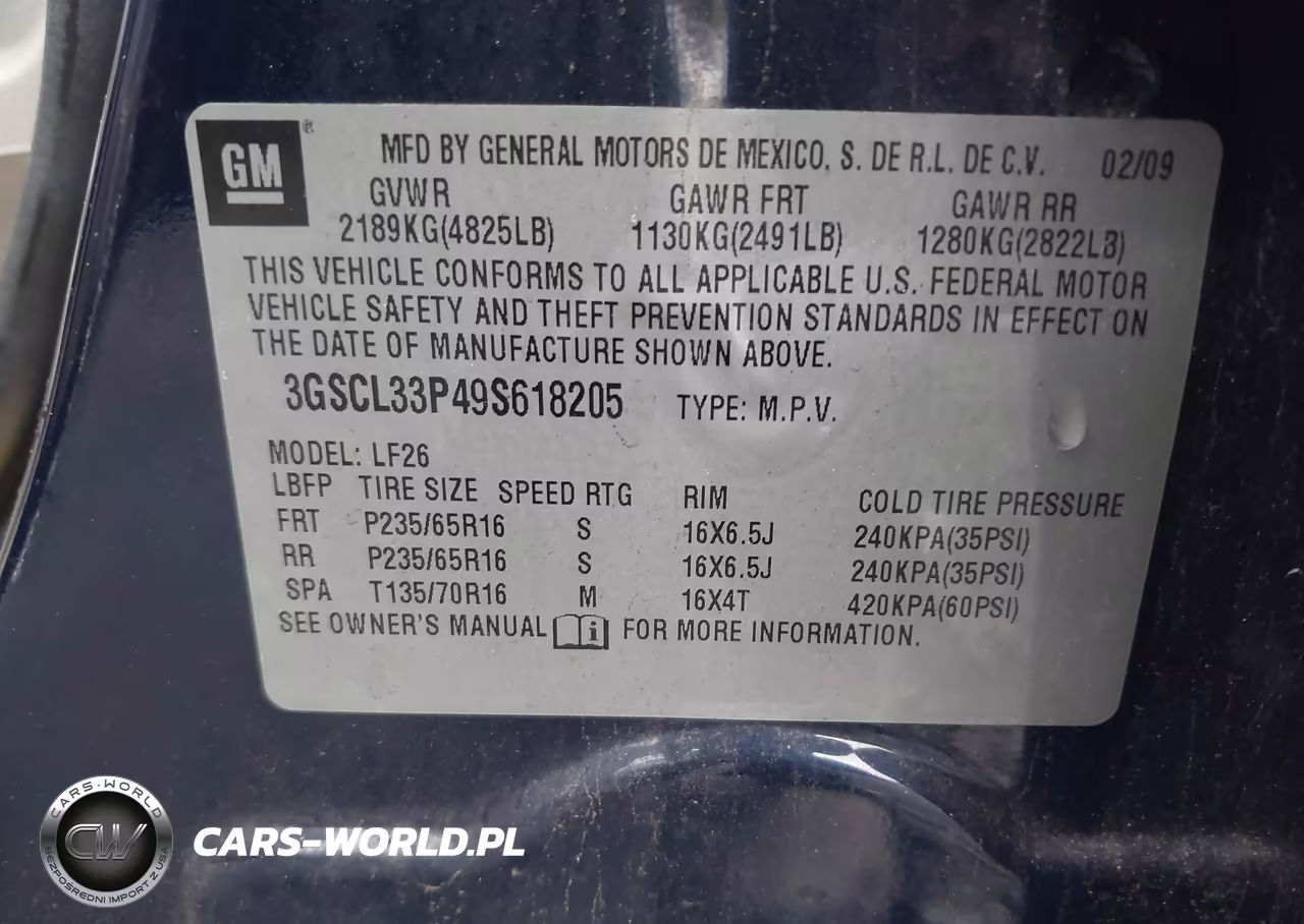 2009 Saturn Vue 4-Cyl Xe VIN:3GSCL33P49S618205 - 9