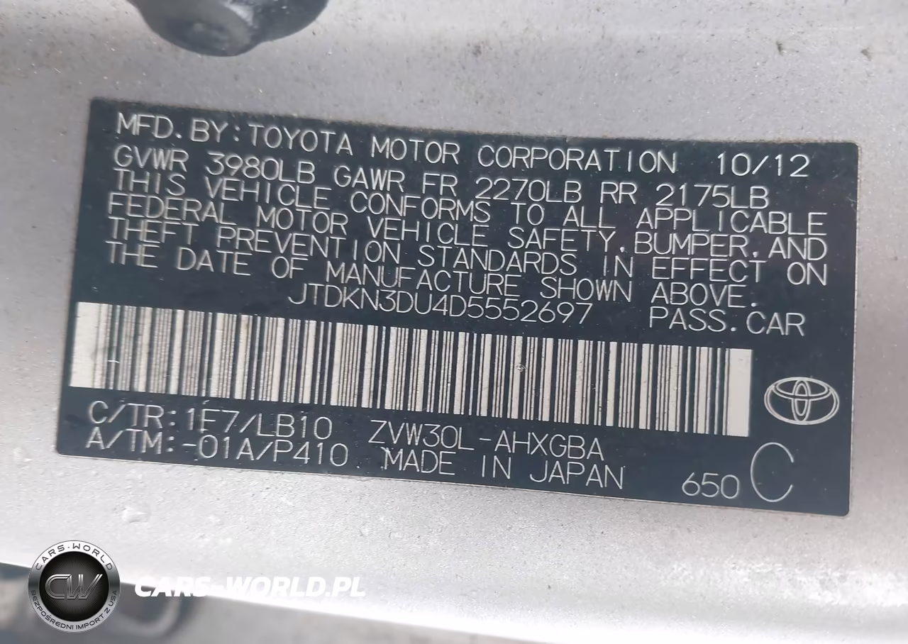 2013 Toyota Prius Four VIN:JTDKN3DU4D5552697 - 9