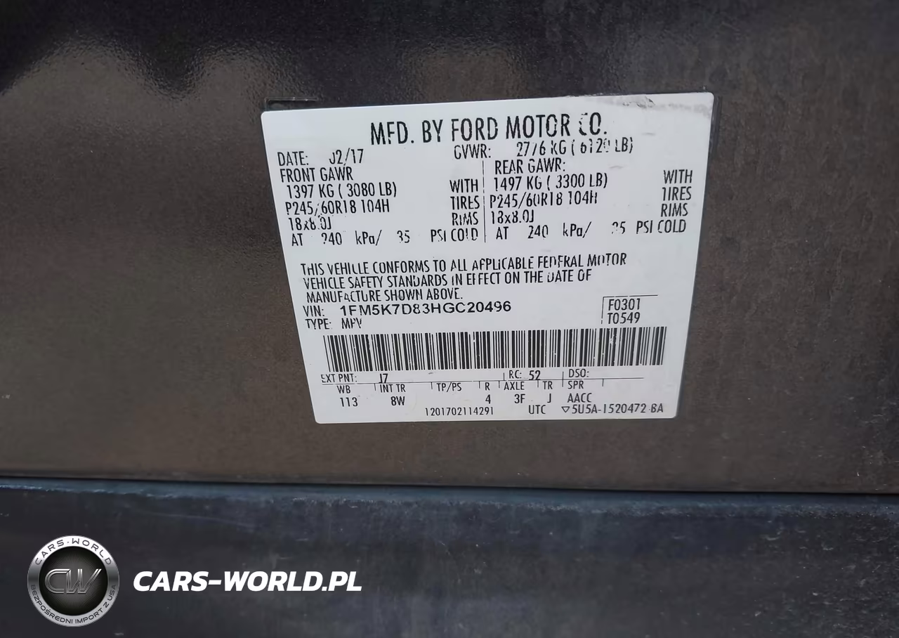 2017 Ford Explorer Xlt VIN:1FM5K7D83HGC20496 - 9