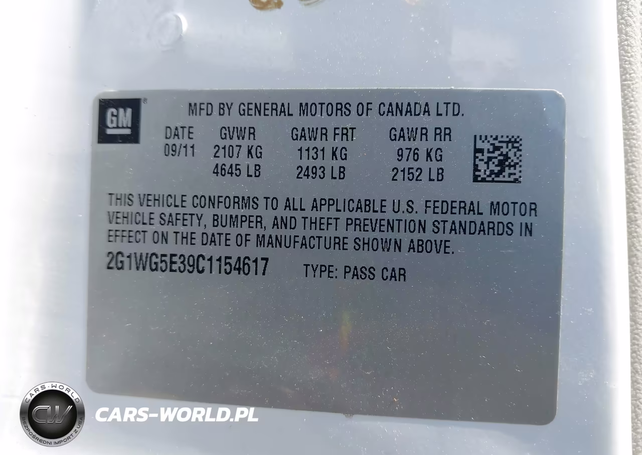 2012 Chevrolet Impala Lt VIN:2G1WG5E39C1154617 - 9
