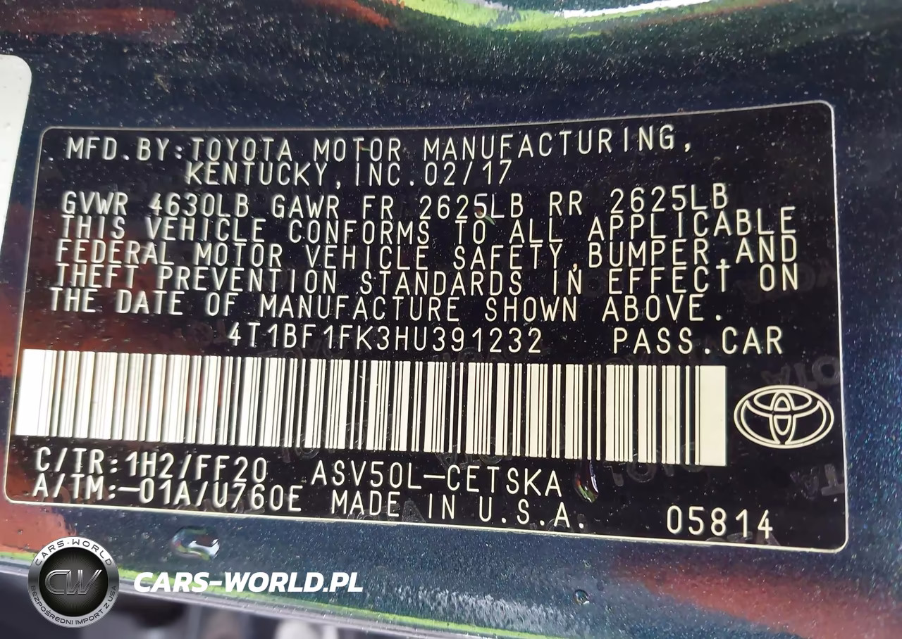 2017 Toyota Camry Se VIN:4T1BF1FK3HU391232 - 9