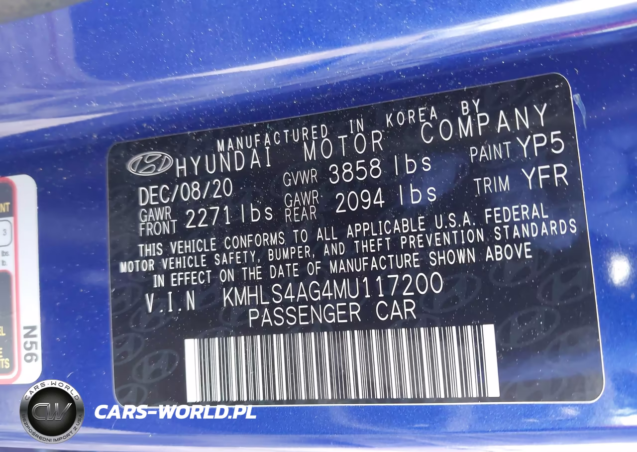 2021 Hyundai Elantra Sel VIN:KMHLS4AG4MU117200 - 9